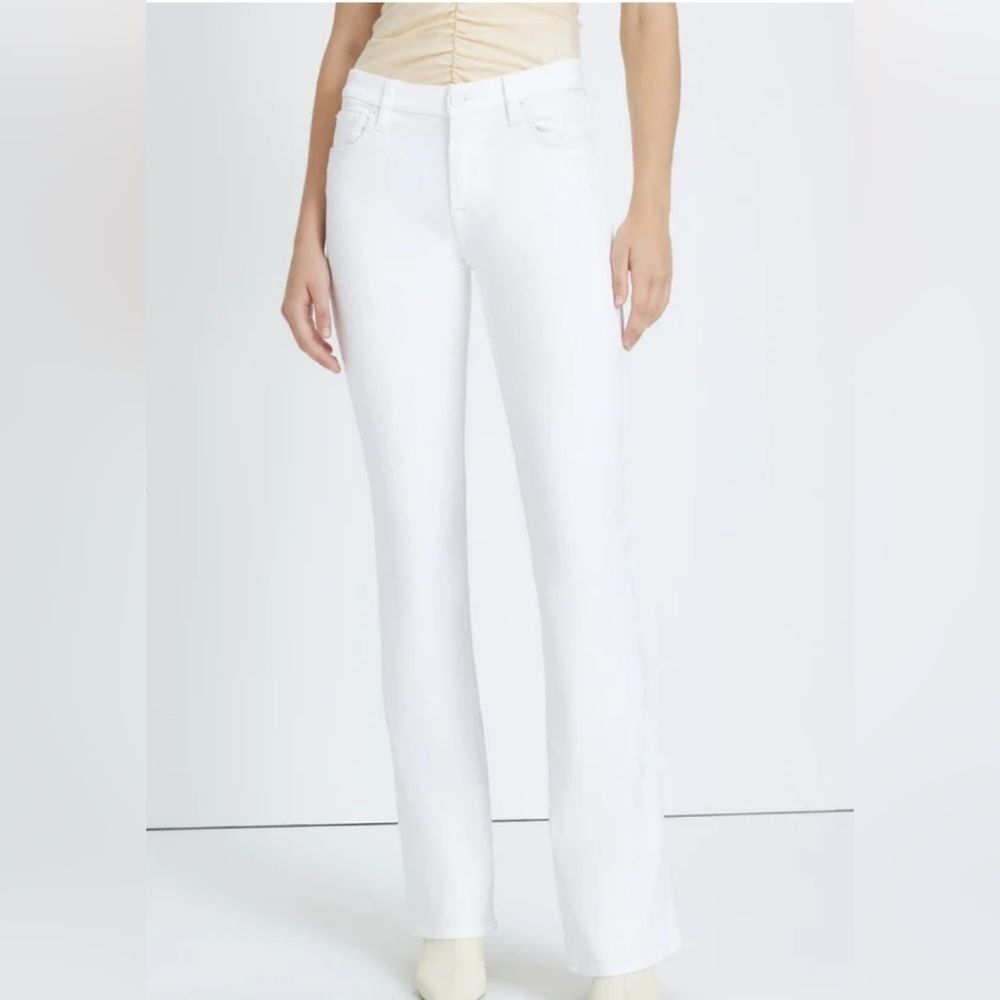 7 For All Mankind Jen 7 slim bootcut jeans, white, women's plus size 18 NWT New!